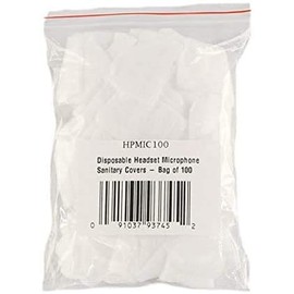 Disposable Headset Microphone Sanitary Covers - Bag of 100