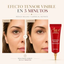Aqua Mineral Puffiness Eraser Crema Contorno de Ojos Anti Ojeras y Bolsas, Efecto Tensor Visible en 5 Minutos, Reafirmante Antiarrugas con EYELISS™ y Minerales del Mar Muerto, 25 ml