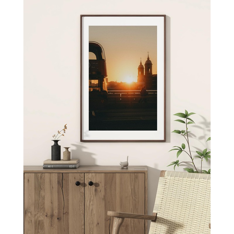 RICHFOCUS 24x36 Picture Frame USA-Sourced Natural Walnut Solid Wood Photo
