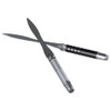 dohobby 2PCS Letter Openers Stainless Steel Black Silver Color Envelope
