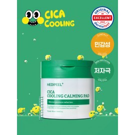 Medipeel Cica Cooling Calming Pad 2.0 50 Pads – Korean Soothing Toner Pads for Sensitive Redness-Prone Skin