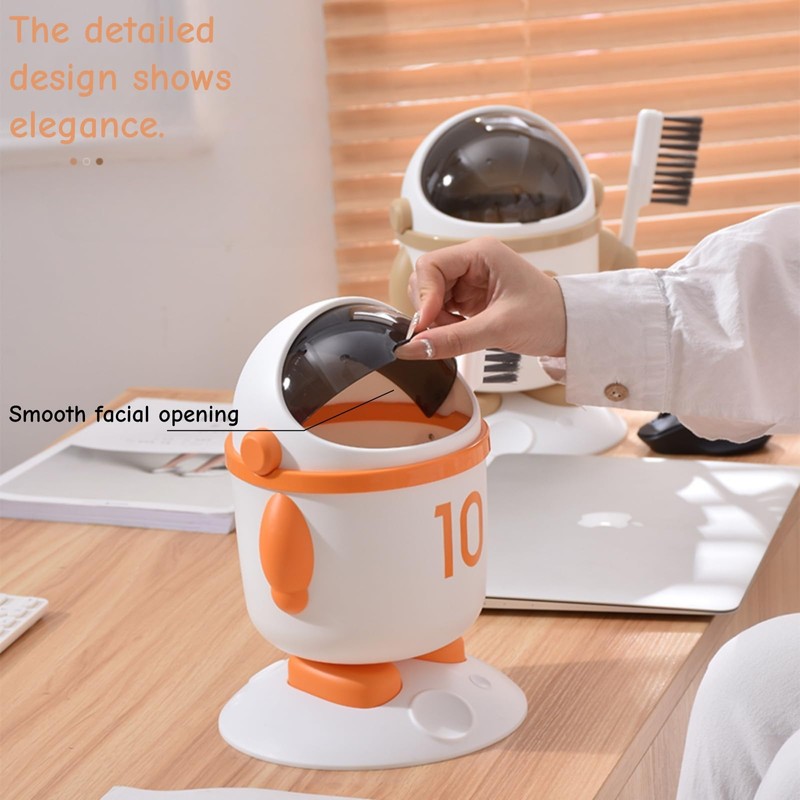 Mini Trash Can with Lid,Small Desk Trash Can,Countertop Mini Garbage