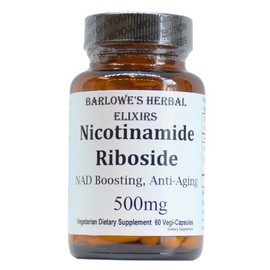 BARLOWE'S HERBAL ELIXIRS Nicotinamide Riboside (NR) | 500mg | 60 Vegi Caps |Stearate Free | Glass Bottle