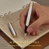 MCNTEIK Silver Chrome Rollerball Pen, Stunning Luxury Pen with Mesh