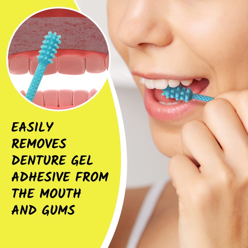 Denture Dart V3 Hard Plastic Denture Brush - Denture Gel