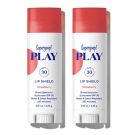 Supergoop! Supergoop! PLAY Lip Shield SPF 30 with Strawberry - Pack of 2 - Moisturizing Lip Treatment for Dry Cracked Lips - Clean Ingredients & Broad Spectrum UV Protection