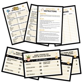 Office Friendly Feud Game, Fun Work Game Card for Adults Coworkers, Friendly Feud Quiz for Team Building Work Parties, Feud Trivia Games Office Party Favor Supplies, 08