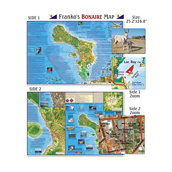 Franko Maps Bonaire Map for Scuba Divers and Snorkelers