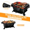 ORALNER Cast Iron Hibachi Grill, Portable Tabletop Grill with Double-Sided