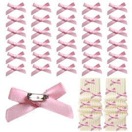 30pcs Bow Charms for Socks Mini Ribbon Bow Junk Socks Charms Brooch Pins Girly Y2K Decorative Pins for Shoes Shirts Hats Socks Gloves Crafts Coquette Safety Pins Accessories Bulk (Pink)