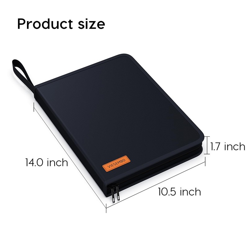 Important Document Organizer Zipper Binder,Fireproof Document Bag for Birth Certificate