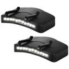 Mudder 2 Pieces Hat Clip Light 11 LED Rotatable Clip