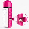 2 in 1 Water Bottle with 7 Day Pill Organizer