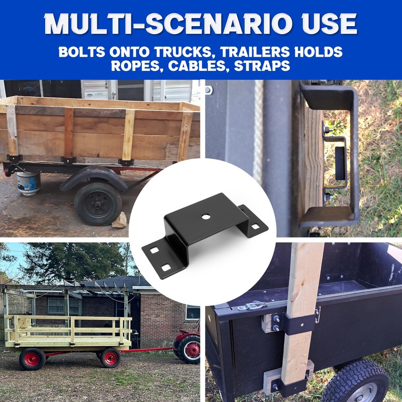 Lonffery Trailer Stake Pocket - 8PCS Trailer Side 2x4 Brackets