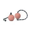Julius-K9, IDC Natural Rubber Ball with String, Horizontally Grooved, 70