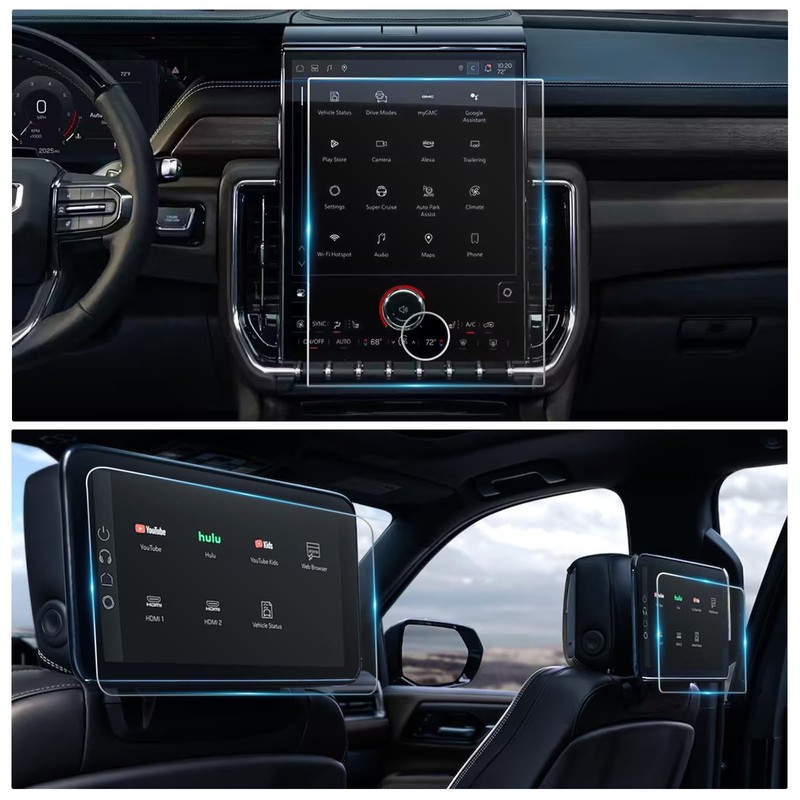 2025 Yukon Rear Media Screen Protector Glass for 2025 GMC