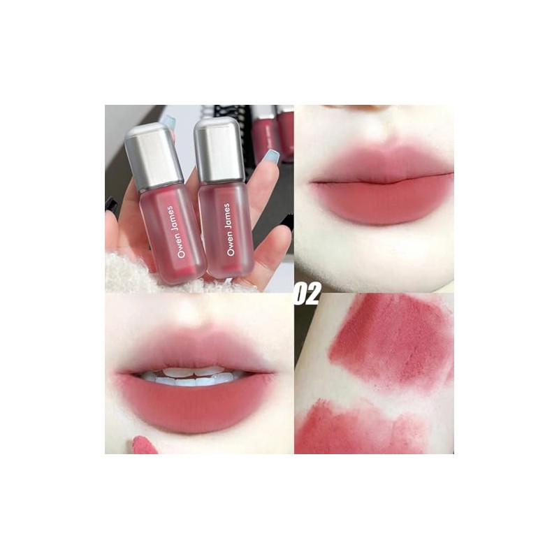 Baorder Set De 4 Labiales Líquidos Mate, Brillo Labial Coreano