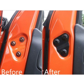 amopacorp Set of 2pcs ABS Black Door Screw Protector Hide Bolt Cover Compatible with Jeep Wrangler JL JLU '18-'21 JT '20-'21