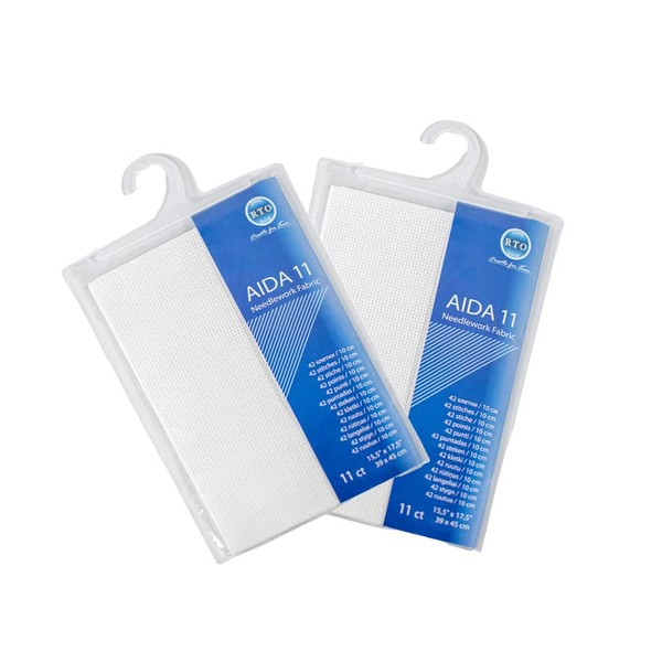 Mouldmaster Aida 11 Count White Pack of Two, 39cm x