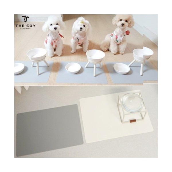 Other THE SOY Pet Feeding Mat 1ea, Size#$%Color:Large Rectangle-Light Gray