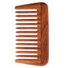 SVATV Handmade Rosewood / Rosewood Detangling Comb for Thick, Curly