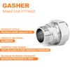 GASHER 2PCS Straight Fitting, 3/4" Tubing × 1/2" BSP Male,