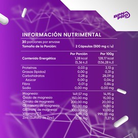 Magnesio Complex Natural – 60 Cápsulas con Citrato, Óxido, Gluconato y Extracto de Magnesio + Zinc y Vitamina D3 | Sin Gluten ni Aditivos