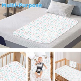 DAWNTREES Baby Waterproof Bed Pad,80×100cm Washable & Reusable Mattress Protector for Bed Wetting & Incontinence, Soft & Absorbent Underpad for Babies, Toddlers, Kids & Adults