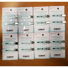 scünci 8 Packs of 2: Scunci Dent Free Clips Pastel Blue Spring Collection (7250) R9P6a