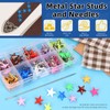 Glarks 150 Pieces Star Studs Multicolor Metal 5 Claw Punk