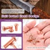 Swpeet 270Pcs M2 M2.5 M3 Half Round Head Copper Solid
