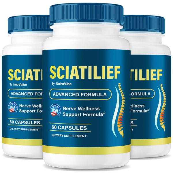 (3 Pack) Sciatilief Capsules – Original Nerve Support Formula with