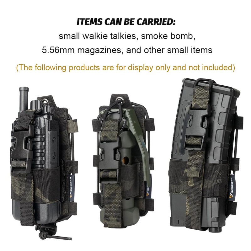 IDOGEAR Tactical Radio Pouch Molle Radio Holster for walkie talkie