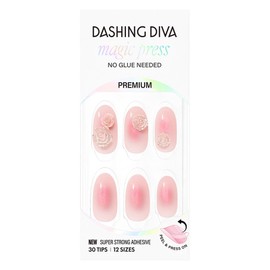 Dashing Diva Magic Press Nail Tips, 1 Piece, Blush Veil / 데싱디바 매직프레스 네일팁, 1개, 블러쉬 베일