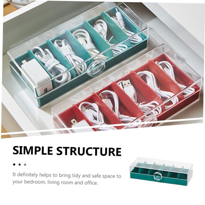 Operitacx Household Cable Management Box Multi Compartment Organizer for Power