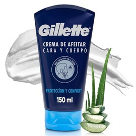 Gillette Crema Para Afeitar Gillette, Con Aloe De 150ml, Para Rasurar Con Rastrillo Para Hombre En La Ducha, Depilación Corporal Hombre, Zona Íntima