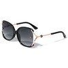 GLO - Side Rimless Temple Cut Out Butterfly Sunglasses (Smoke