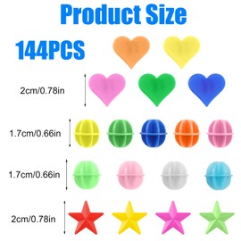 Pack of 144 Colourful Bicycle Spoke Decorations, Bicycle Beads Spoke Children, Reflective Spoke Clicker Children, Spoke Reflectors Bicycle Children for Road Bikes, Children's Bicycles