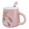 Ebros Gift Pastel Pink Whimsical Unicorn Rainbow Shooting Star Mug