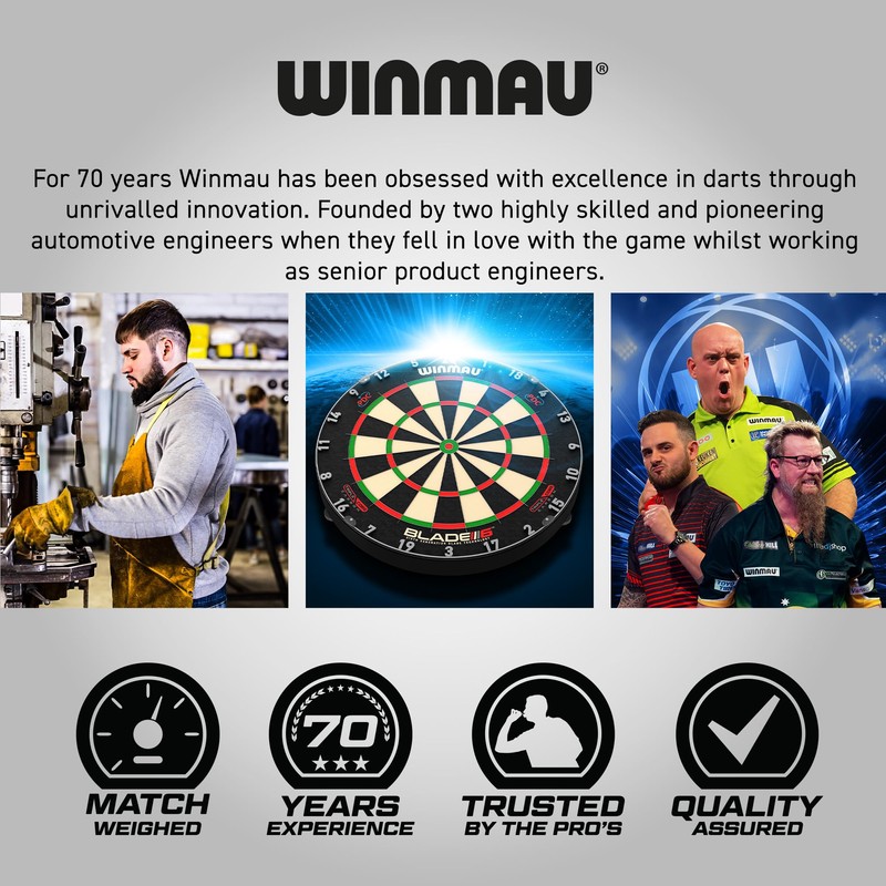 WINMAU Advance 500 Series Red 22g Darts with Dart Flights