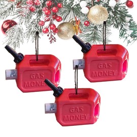 Gas Can Ornament, 2023 New Gas Can Ornament Money Holder, Gas Money Ornament 2023, Gas Money Ornament, Gas Can Money Ornament for 2023 Xmas Decorative Hanging Ornaments (3Pcs)