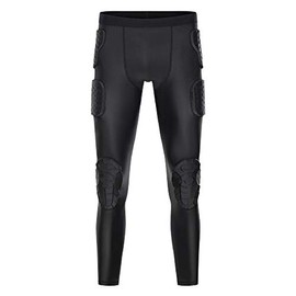 Jellybro Men's Padded Compression Pants Football Girdle Athletic Leggings for Soccer Basketball Paintball Hockey