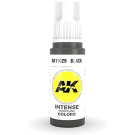AK Interactive 3rd Generation Acrylics Intense Modelling Colors, Black, 17 ml