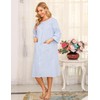 Bloggerlove Loungewear Dress for Elderly Classic Short Sleeve Sleeping Gowns