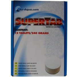 Air Aqua SuperTab Chlorine Dioxide 12 Tablets 20 g Each Reduces Bacterial Problems and Balances Ponds