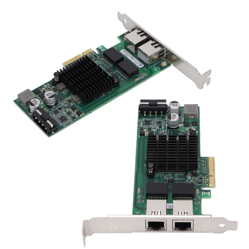 Network Card PCIE X4 Rj45 10/100/1000Mbps Gigabit Dual Port Electric