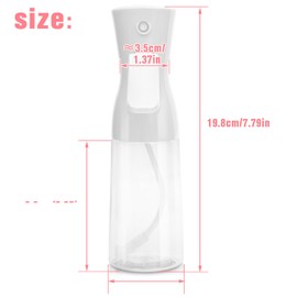 Fun Gift Spray Bottle For Hair,Continuous Water Mister for Hairstyling, Salons, Cleaning, Plants,Essential Oil Scents,Ultra Fine Mist Sprayer,6.8 OZ /200 ML-White(Christmas Gifts)