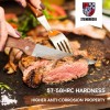 STEINBRÜCKE Steak Knife Set with Wooden Handle for Kitchen, Serrated