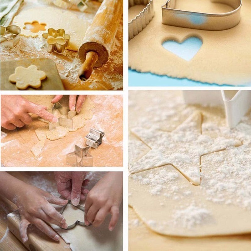 LRZCGB Snow Cookie Cutter Shape Set,Stainless Steel Tools (Snowflake)