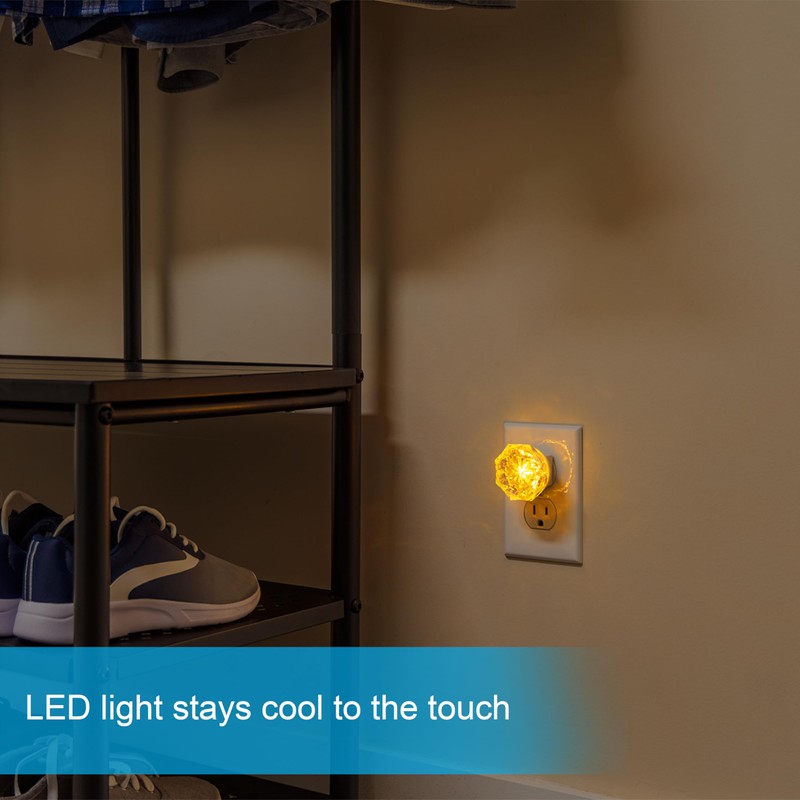 GE SleepLite Jewel LED Night Light, Plug-in, Always On, Amber,